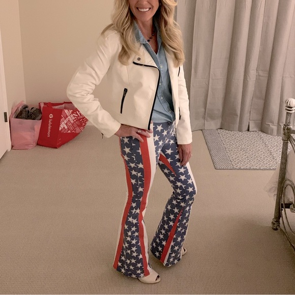 Free People Star-Patterned Flare Pants - Picture 8 of 8